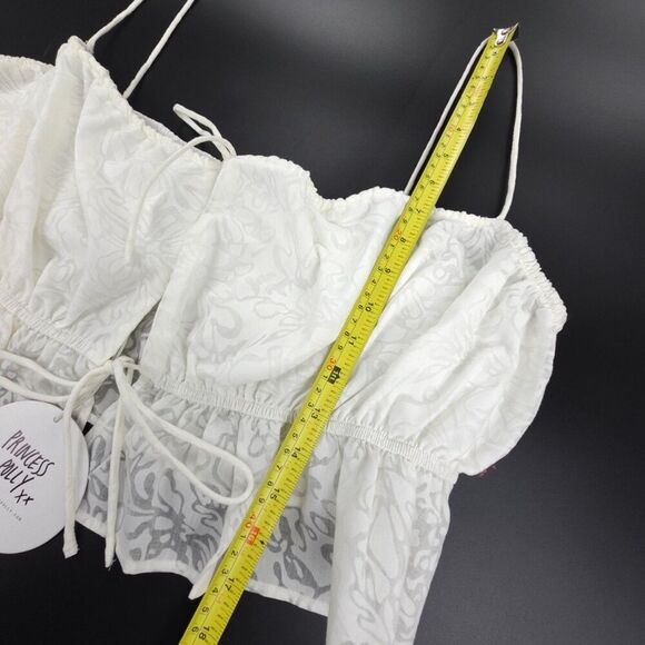 NWT Princess Polly Dominic Top White 90s Y2k Soft Girl Coquette Baddie Resort - Picture 4 of 7